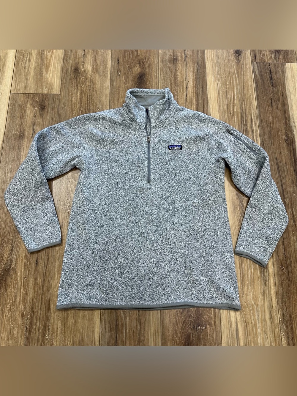 Patagonia Better Sweater 1/4 Zip Fleece Pullover, Grey, Women’s XL